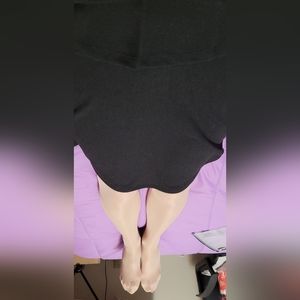 Women's shoes and skirts.